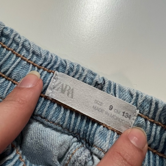 Zara girls drawstring denim size 9 - Picture 3 of 3